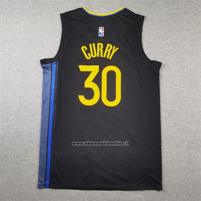 Maglia Golden State Warriors Stephen Curry #30 Statement 2024-25 Nero